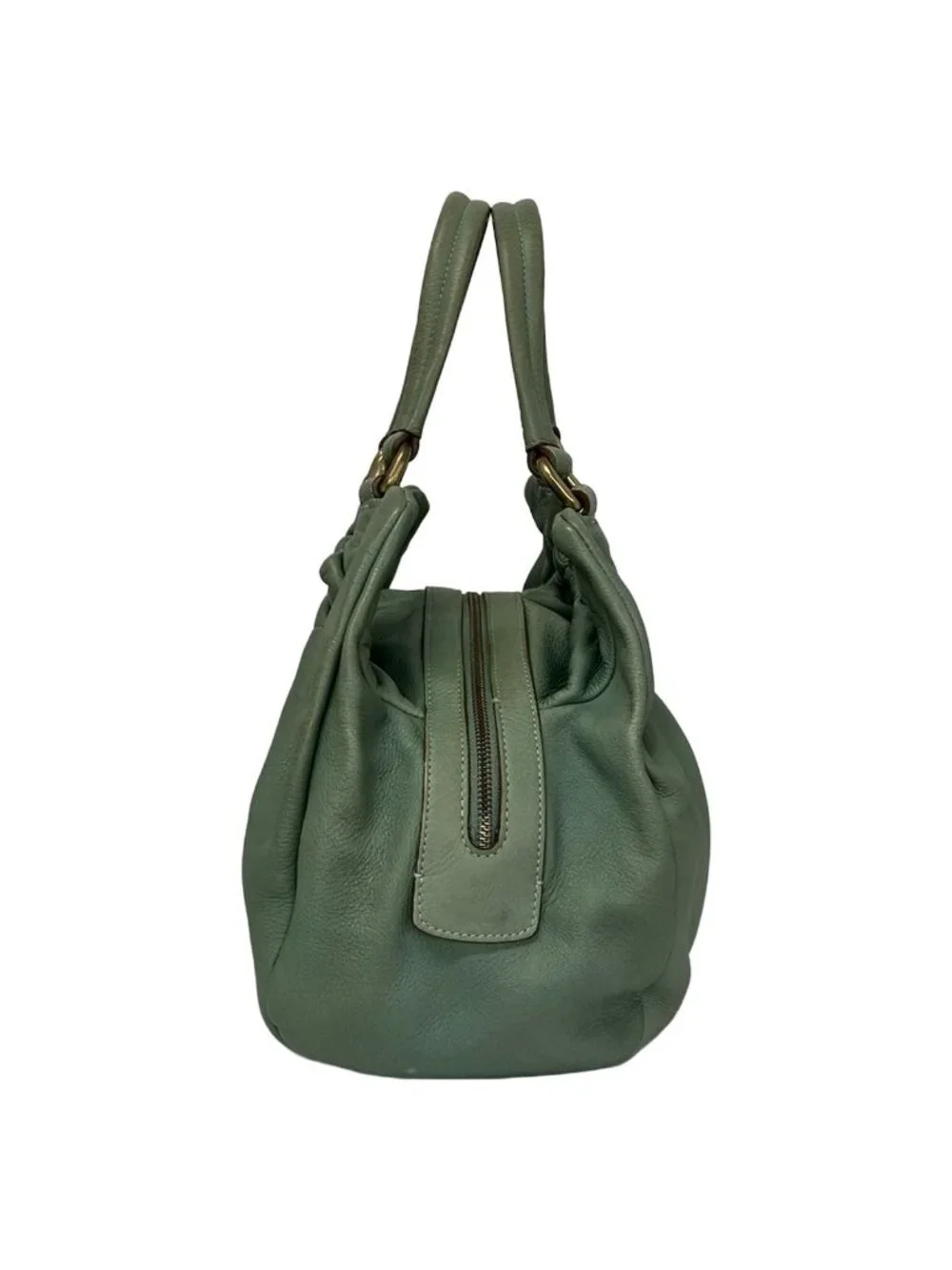 Max Mara Handbag Light Green Leather